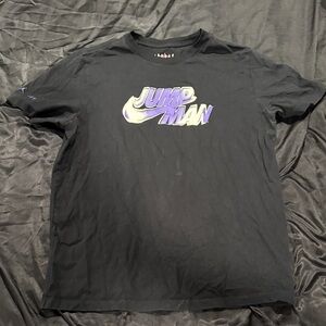 Jordan Black and Purple Jumpman Tee